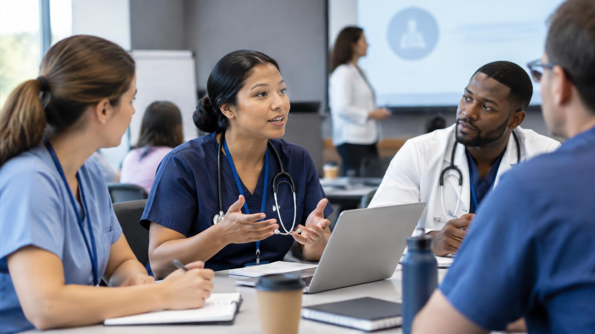 nurse attending workshop